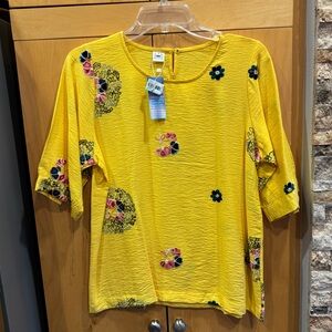 Yellow Floral Top from Vietnam